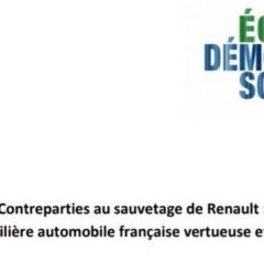 Plan de sauvetage de Renault – Pour une filière automobile française vertueuse et résiliente