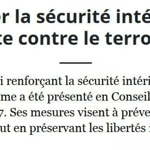 Securité Terrorisme